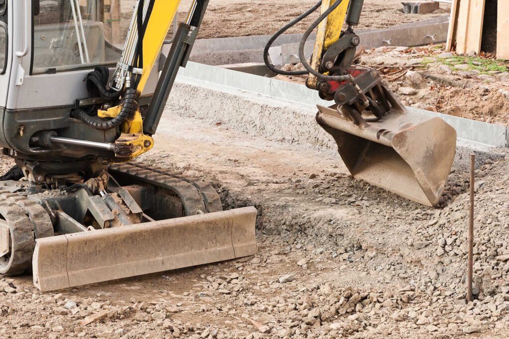 Linde Bagger + Garten Mini-Bagger